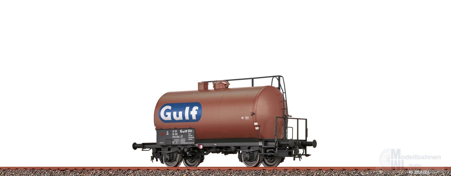 Brawa 50018 - Kesselwagen Z [P] DSB Ep.IV Gulf H0/GL