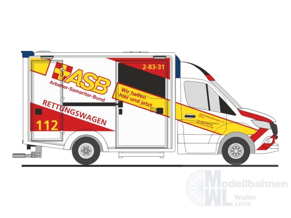 Rietze 76081 - WAS Design-RTW ´18 ASB Mittelthüringen, Erfurt H0 1:87