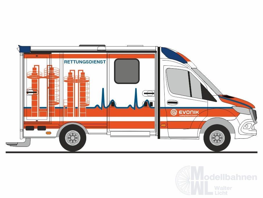 Rietze 76126 - System Strobel RTW ´18 Werkrettung Evonik Rheinfelden H0 1:87 Rietze 76126 - System Strobel RTW ´18 Werkrettung Evonik Rheinfelden H0 1:87