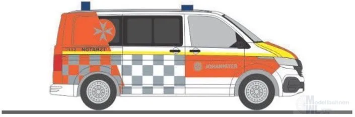 Rietze 53979 - Volkswagen T6.1 Notarzt Johanniter Mannheim H0 1:87