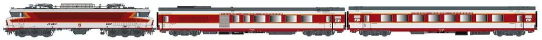 LS Models  - Personenzug, 3-tlg., CC6500 + 2x GC Wagen SNCF, EP.IV, Capit
