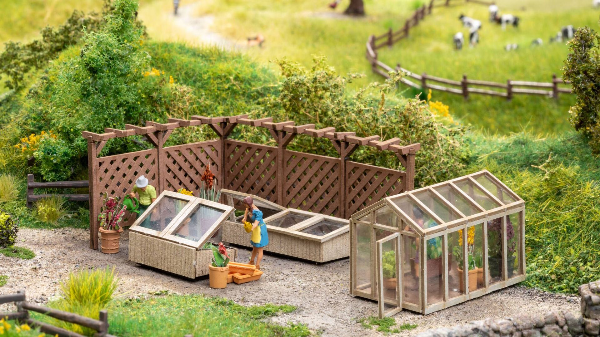 Noch 66805 - Laser-Cut Deko-Set Im Garten H0 1:87