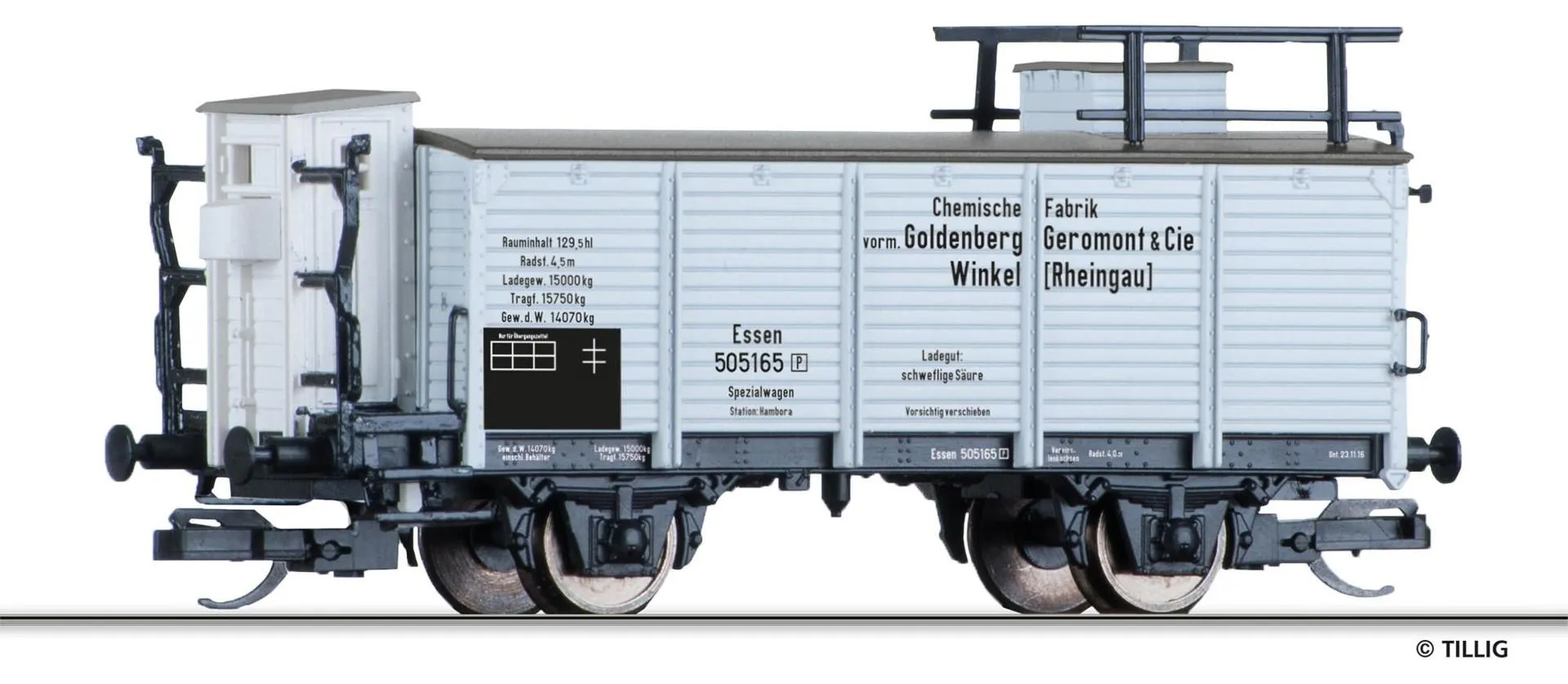 Tillig 95892 - Flüssiggaswagen K.P.E.V. Ep.I Chem. Fabrik Goldenberg TT 1:120