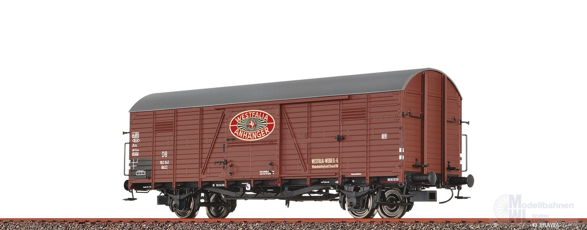 Brawa 50488 - Güterwagen gedeckt Glr 22 DB Ep.III Westfalia H0/GL