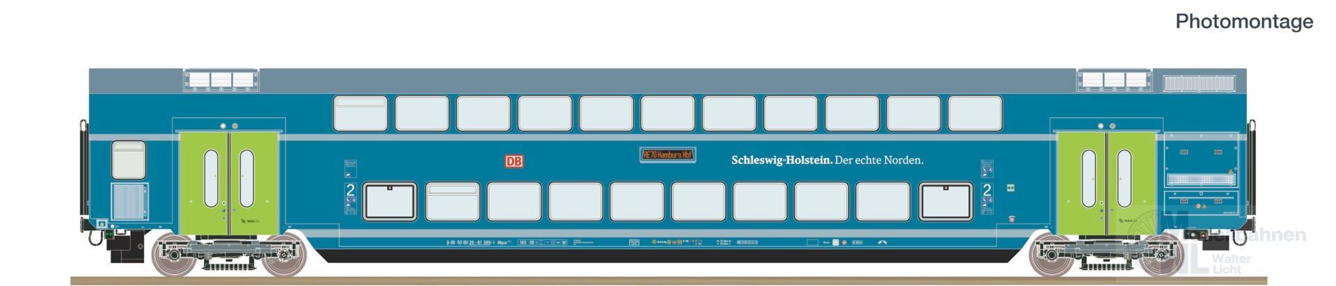 Roco 6200251 - Doppelstockwagen DB Ep.VI H0/GL Digital