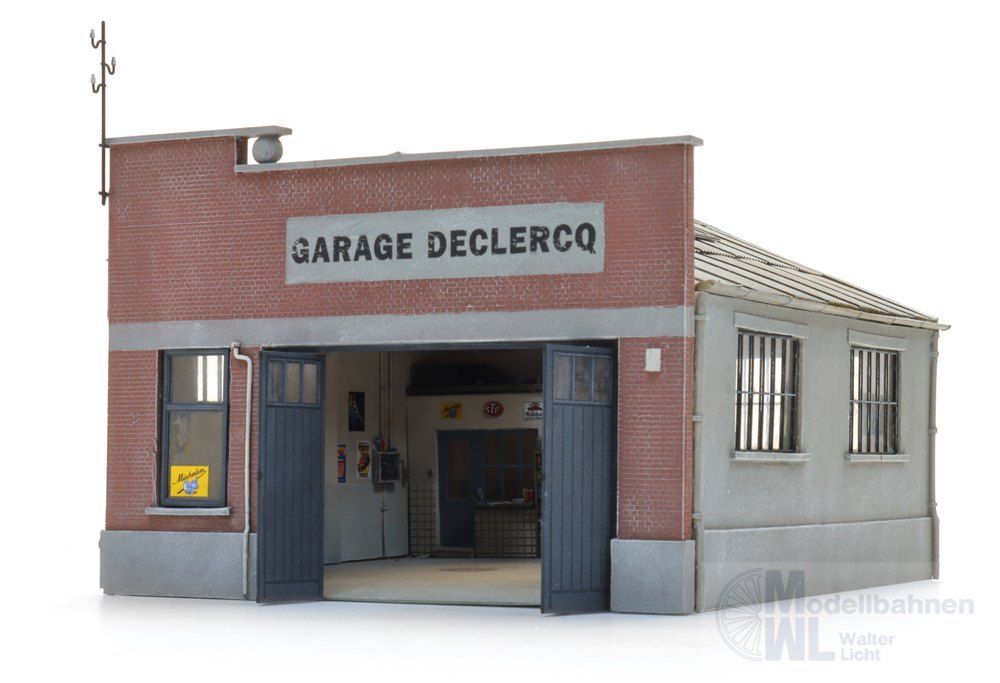 ARTITEC b.v. 10.475 - Belgische Garage mit Innenausstattung H0 1:87 BAUSATZ