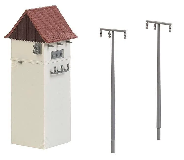 Faller 120241 - Trafohäuschen mit Strommasten H0 1:87