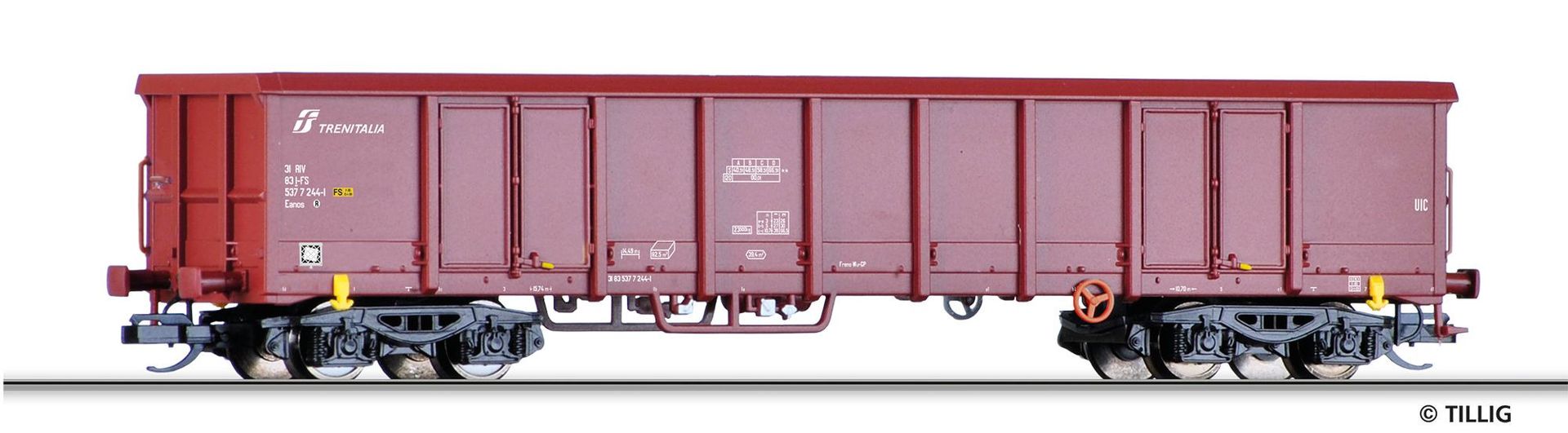 Tillig 15674 - Güterwagen offen FS Trenitalie Ep.VI Eanos TT 1:120