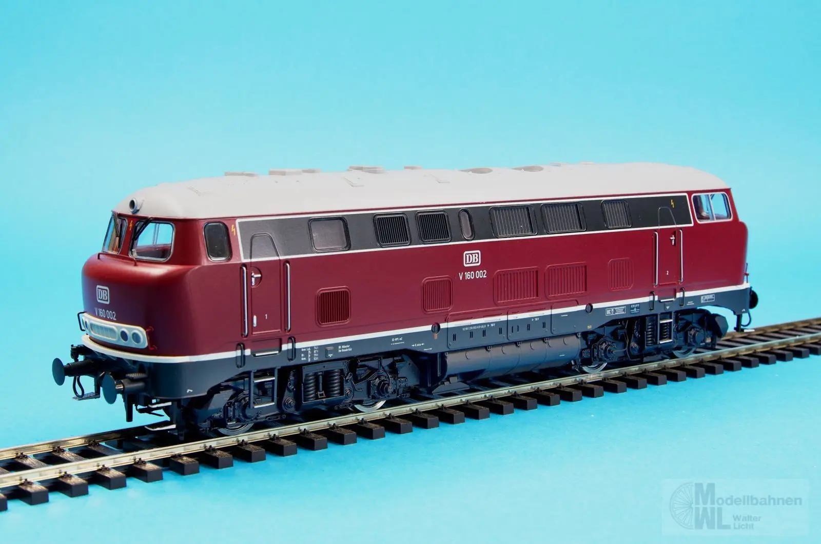 Lenz 40163-03 - Diesellok V 160 Lollo DB Ep.III rot / graues Dach Spur 0