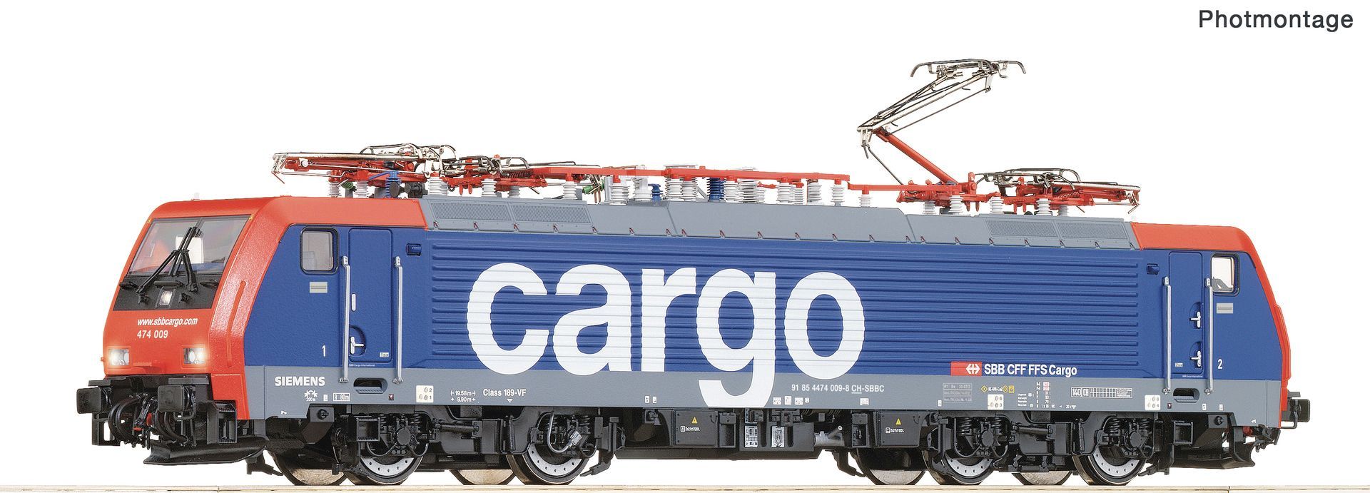 Roco 7500256 - E-Lok Re 474 009-8 SBB Cargo Ep.VI H0/GL