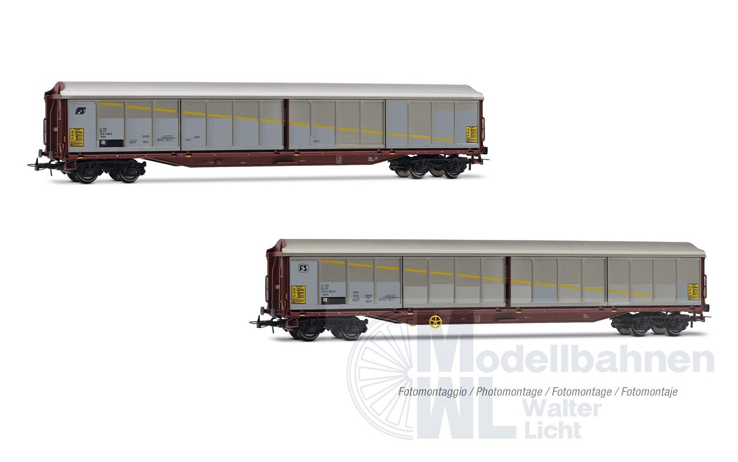 Rivarossi 6673 - Schiebewandwagen Set FS Ep.V 2.tlg. H0/GL