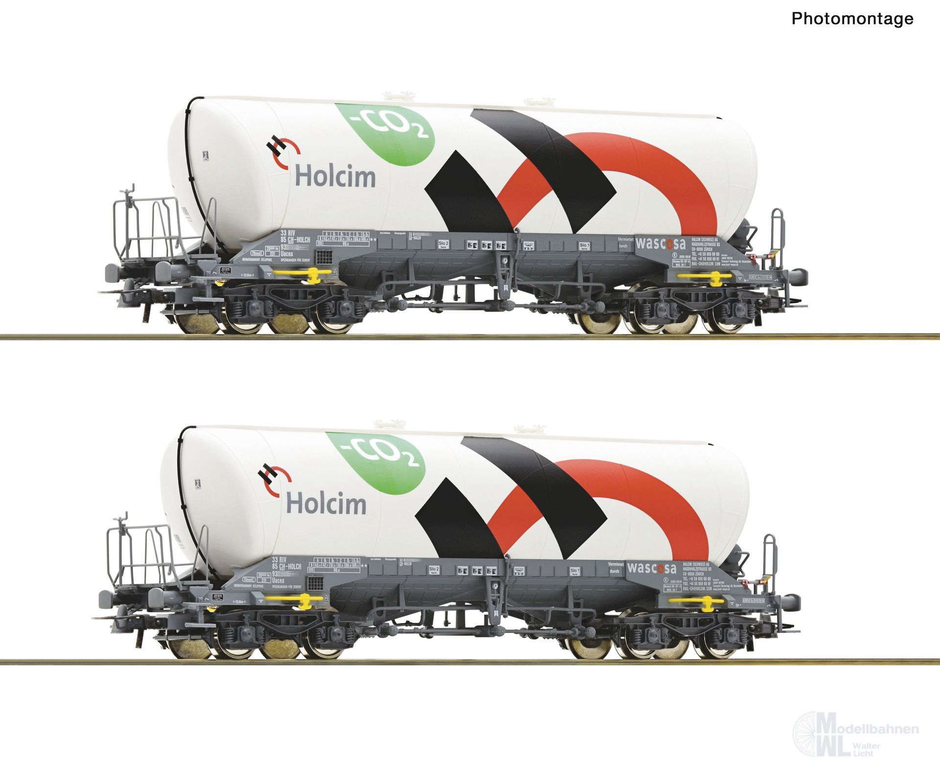 Roco 6600192 - Silowagen Set HOLCIM Ep.VI 2.tlg. H0/GL
