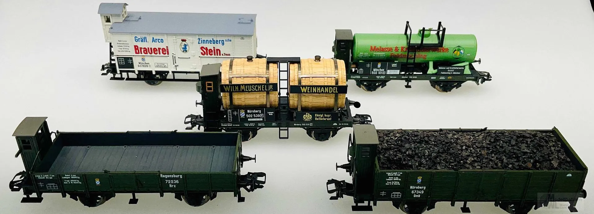Märklin 46069 - MÄRKLIN - Güterwagen-Set K.Bay.Sts.B. Ep.I 5.tlg. H0/WS