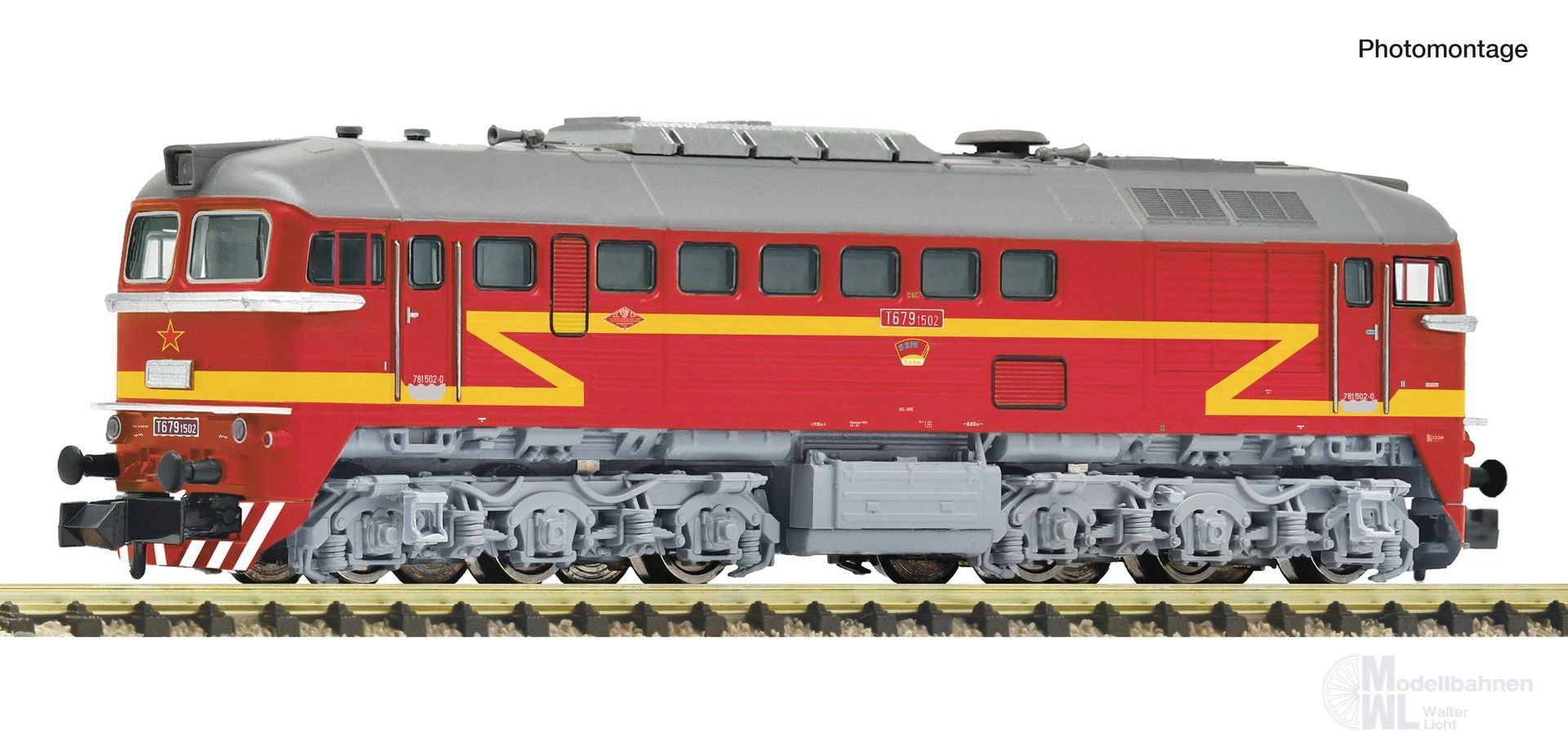 Fleischmann 7360037 - Diesellok T 679 1502 CSD Ep.IV N 1:160