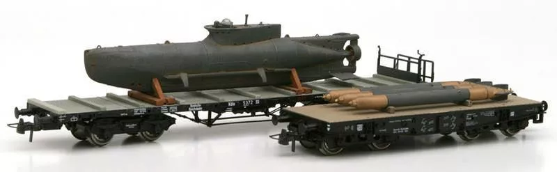 ARTITEC b.v. 387.12 - Klein-U-Boot Seehund+Torp. Deutsche Wehrmacht H0 1:87