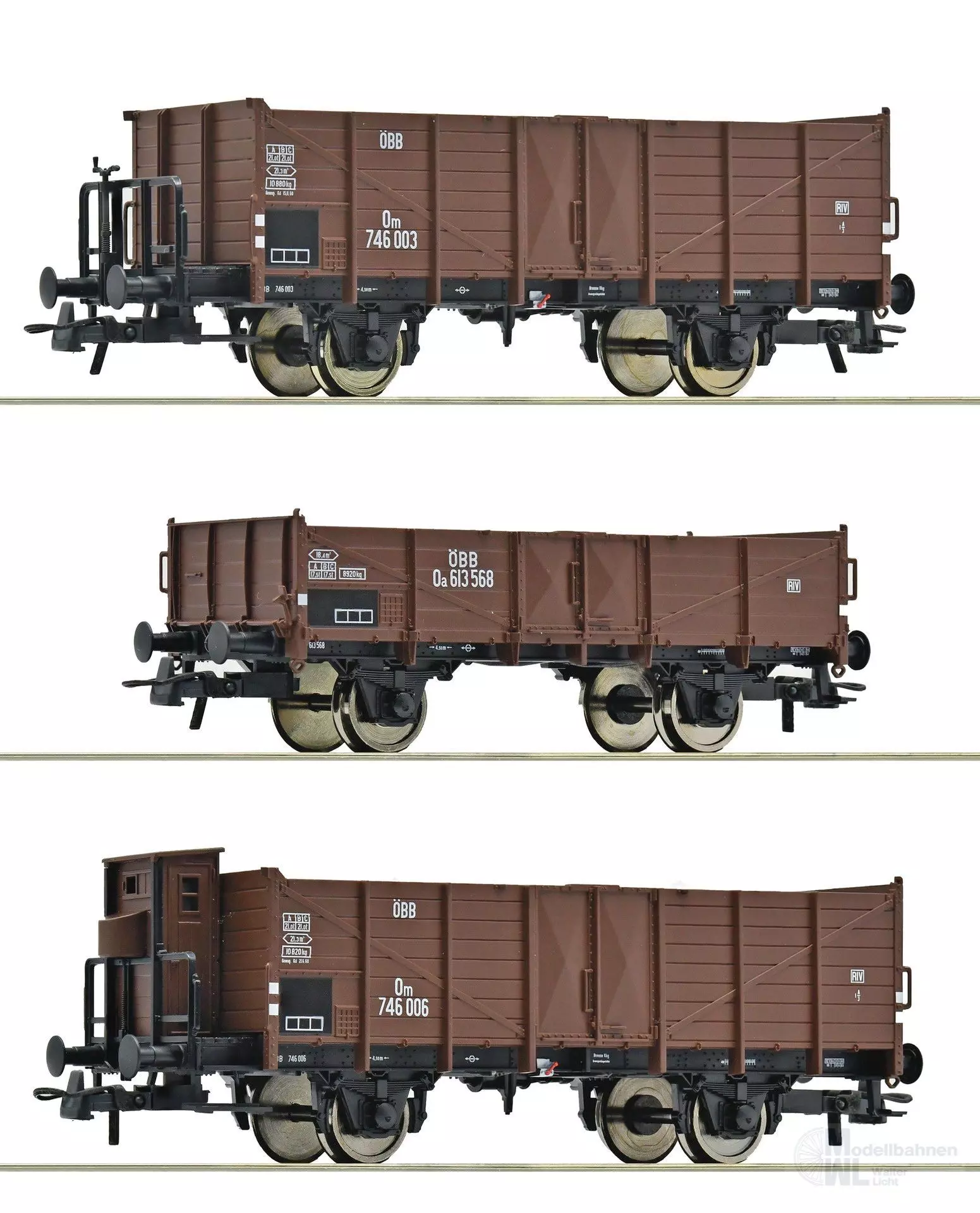Roco 6600250 - Güterwagen Set ÖBB Ep.III/IV 3.tlg. H0/GL