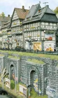 Busch 7032 - Mauer mit Arkaden H0 1:87