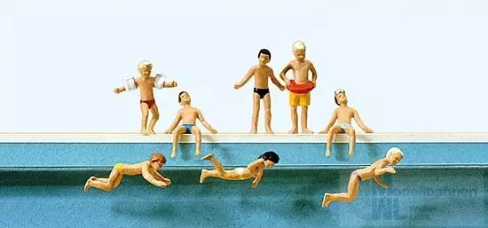 Preiser 10307 - Kinder im Schwimmbad H0 1:87