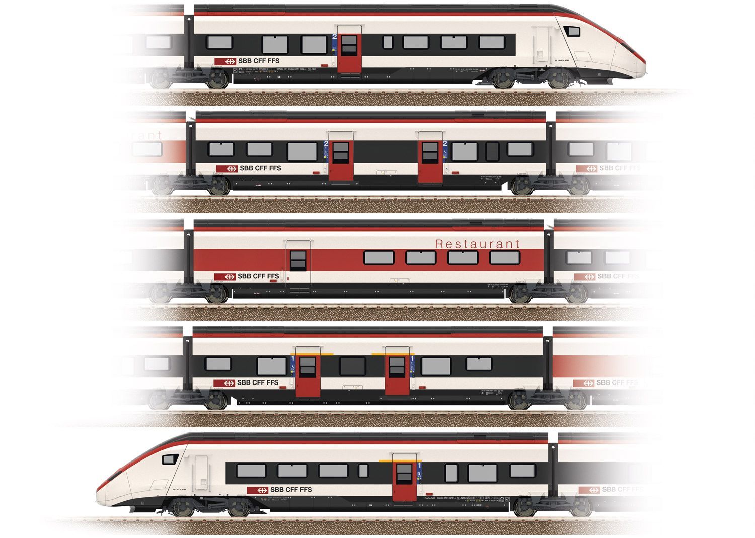 Trix 25810 - Triebzug RABe 501 SBB Ep.VI Giruno 5.tlg. H0/GL Sound Trix 25810 - Triebzug RABe 501 SBB Ep.VI Giruno 5.tlg. H0/GL Sound