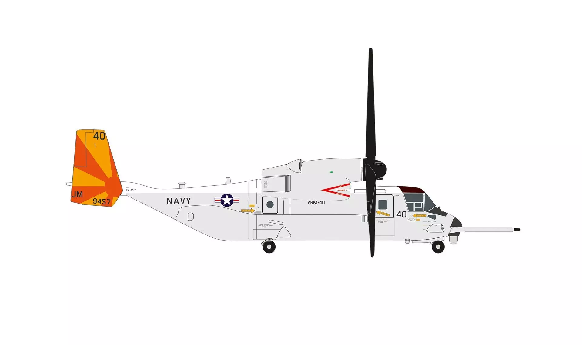 Herpa 573962 - USN CMV-22 Mighty Bisons 1:200