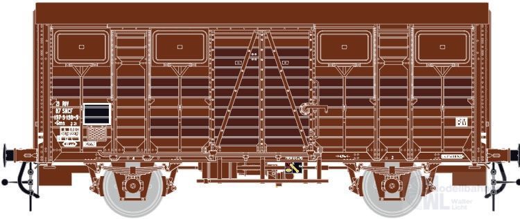 LS Models 31303 - Güterwagen ged. SNCF Ep.IVa Gms OCEM H0/GL