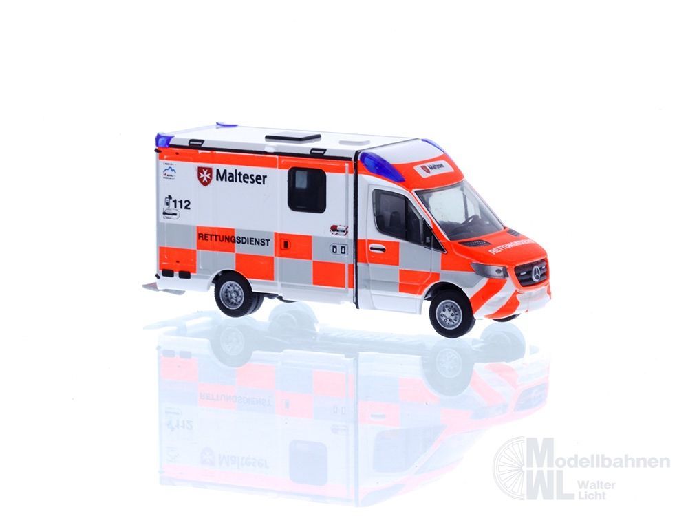 Rietze 76153 - System Stobel RTW´18 Malteser Marburg H0 1:87
