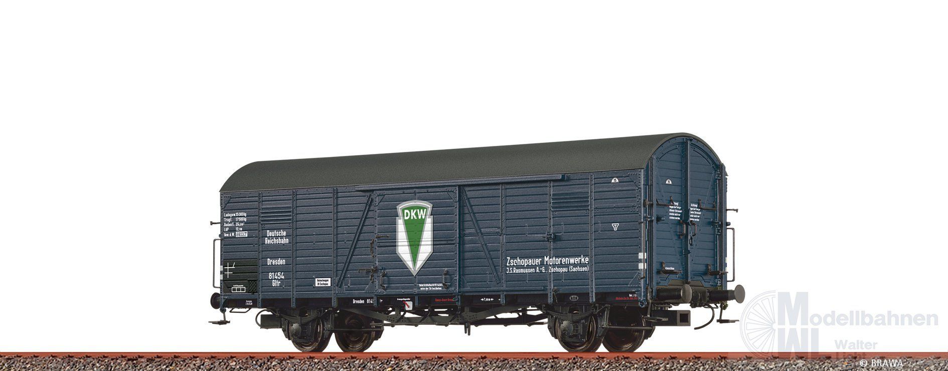 Brawa 50965 - Güterwagen ged. DRG Ep.II DKW Gltr H0/GL Brawa 50965 - Güterwagen ged. DRG Ep.II DKW Gltr H0/GL