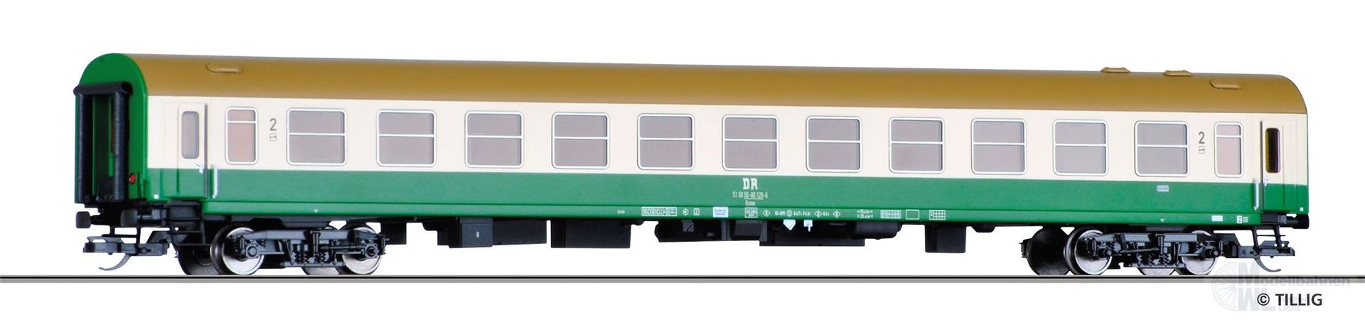 Tillig 502451 - Liegewagen DR Ep.IV 2.Kl. Bcme TT 1:120