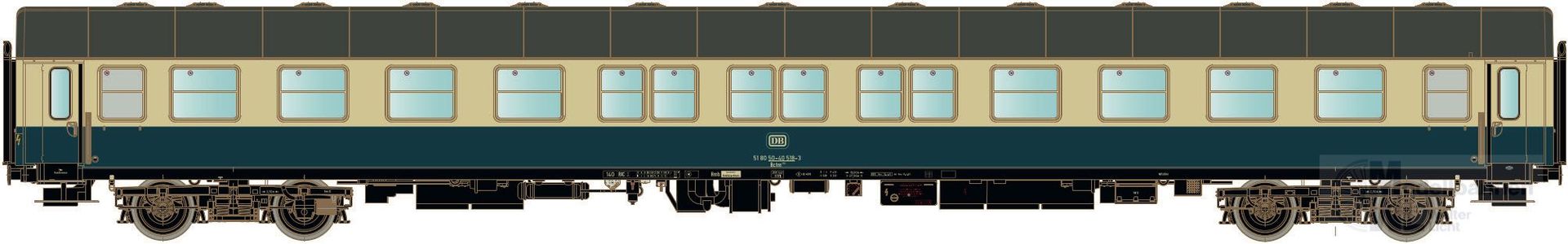 LS Models 46182AC - Liegewagen DB Ep.IV Bctm 256 Scheibenbremse H0/WS