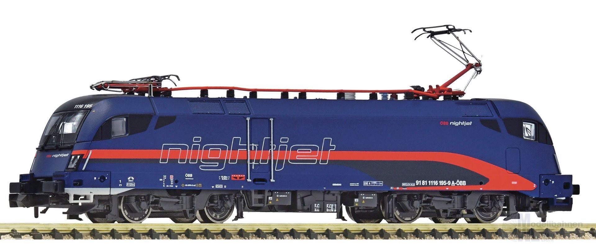 Fleischmann 7570039 - E-Lok BR 1116 195-9 ÖBB Ep.VI Nightjet N 1:160 Sound