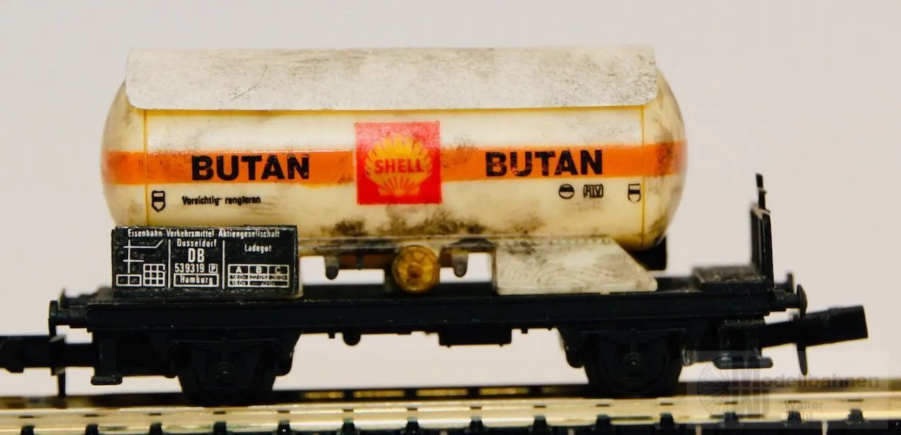Arnold 0451 - ARNOLD - Druckgaskesselwagen DB Ep.III BUTAN-SHELL N 1:160