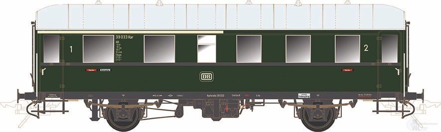 Lenz 41127-01 - Einheitsnebenbahnwagen DB Ep.III BCi-34 2./3.Kl. Spur 0