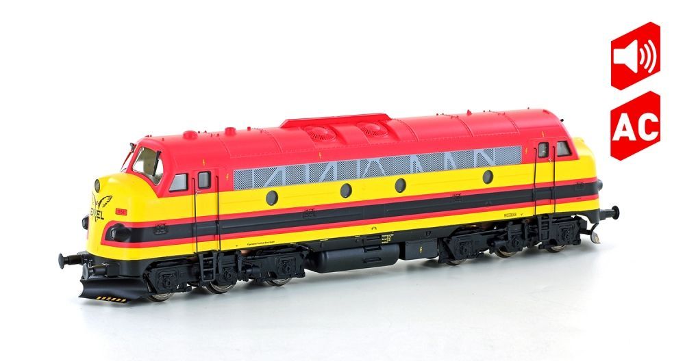 Heljan 10044564 - Diesellok Nohab MY1151 Eivel Kansas City Ep.VI gelb/rot H0/WS Sound