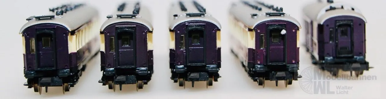 Hobbytrain 20500 - HOBBYTRAIN - Rheingold Wagen Set DRG Ep.II 5.tlg. mit Tischbeleuchtung N 1:160