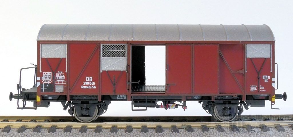 Exact Train 20983 - Güterwagen gedeckt DB Ep.III Gmmehs 56 H0/GL Exact Train 20983 - Güterwagen gedeckt DB Ep.III Gmmehs 56 H0/GL