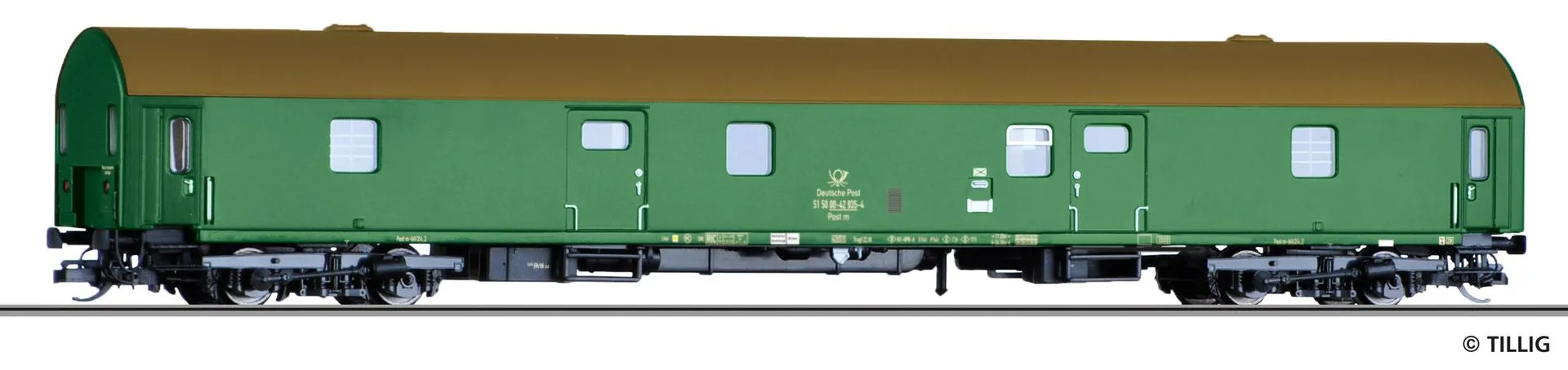 Tillig 16816 - Bahnpostwagen Deutsche Post Ep.IV Post me-bll/24,2 TT 1:120
