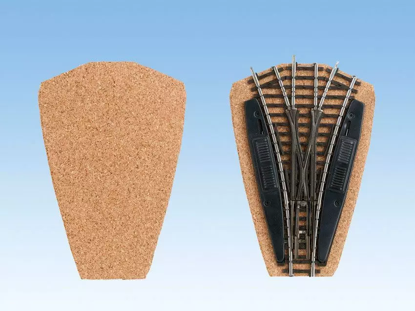 Noch 50438 - Kork-Formteil Dreiwegeweiche H0 1:87