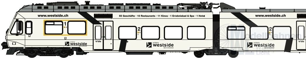 LS Models 17203DCS - Triebzug RABe 525 NINA BLS/Westside Ep.VI 3.tlg. H0/GL Sound