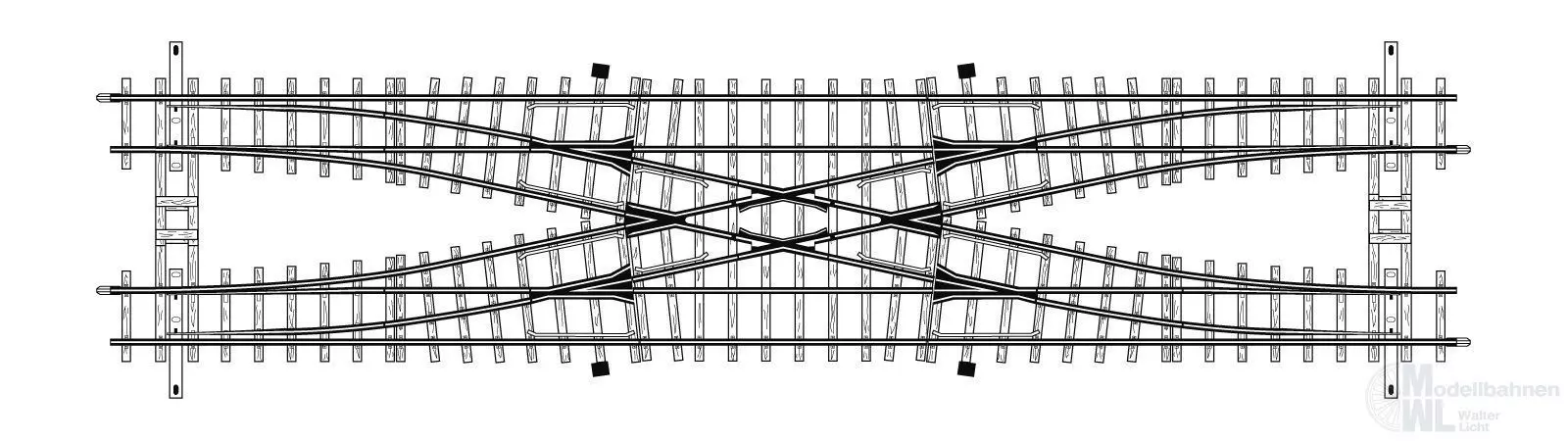 Bemo 4214000 - Doppelgleisverbindung 12° H0m