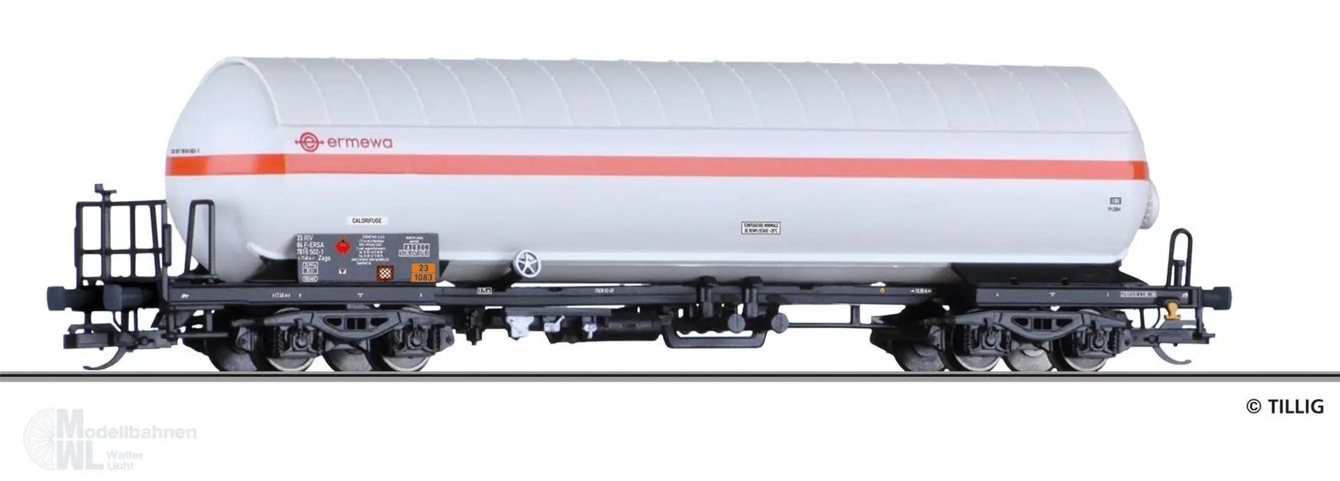 Tillig 15029 - Gaskesselwagen ERMEWA Ep.VI TT 1:120