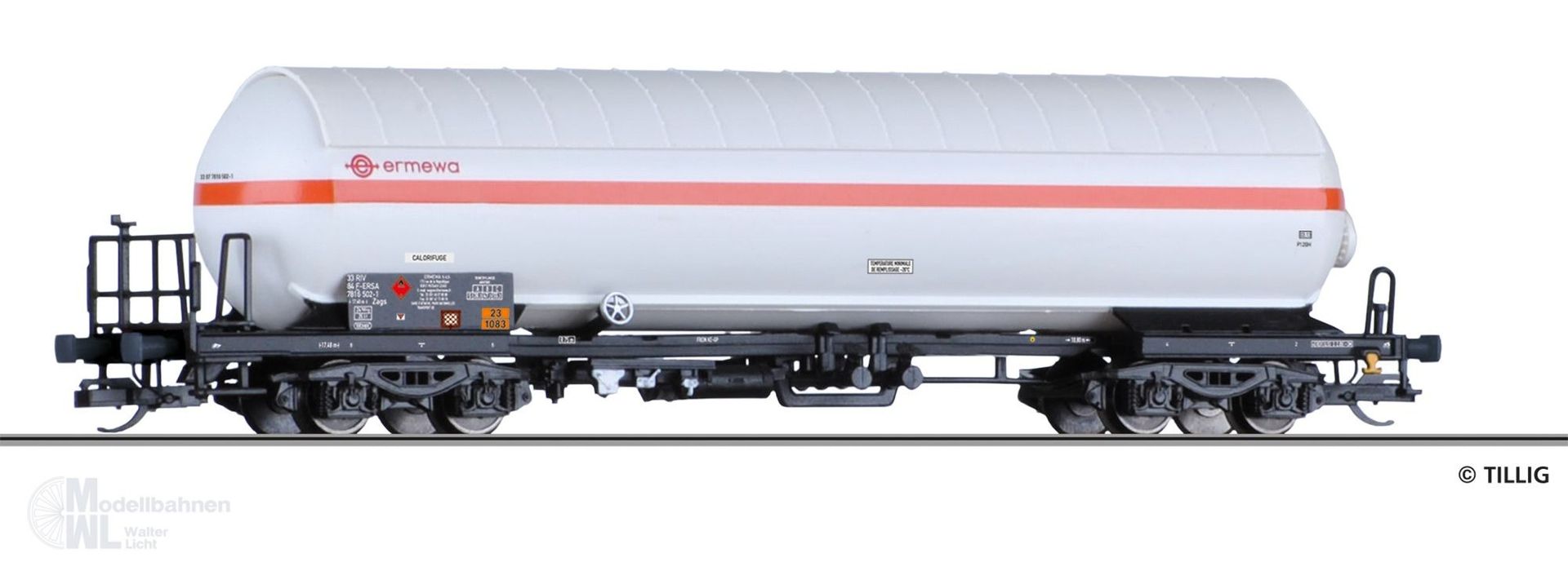 Tillig 15029 - Gaskesselwagen ERMEWA Ep.VI TT 1:120