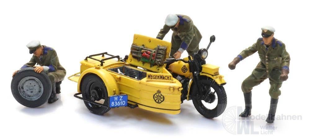 ARTITEC b.v. 10398 - ANWB Pannenhilfe Motorrad Beiwagen mit Figuren BAUSATZ H0 1:87 ARTITEC b.v. 10398 - ANWB Pannenhilfe Motorrad Beiwagen mit Figuren BAUSATZ H0 1:87