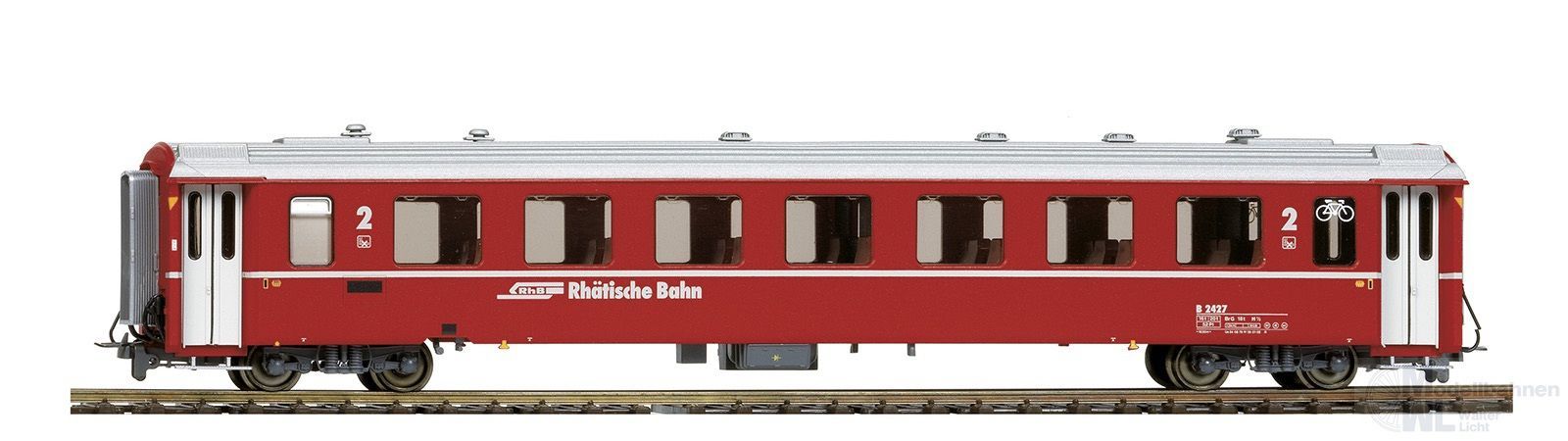 Bemo 3240153 - Einheitswagen EW II RhB Ep.VI B 2375 rot H0m