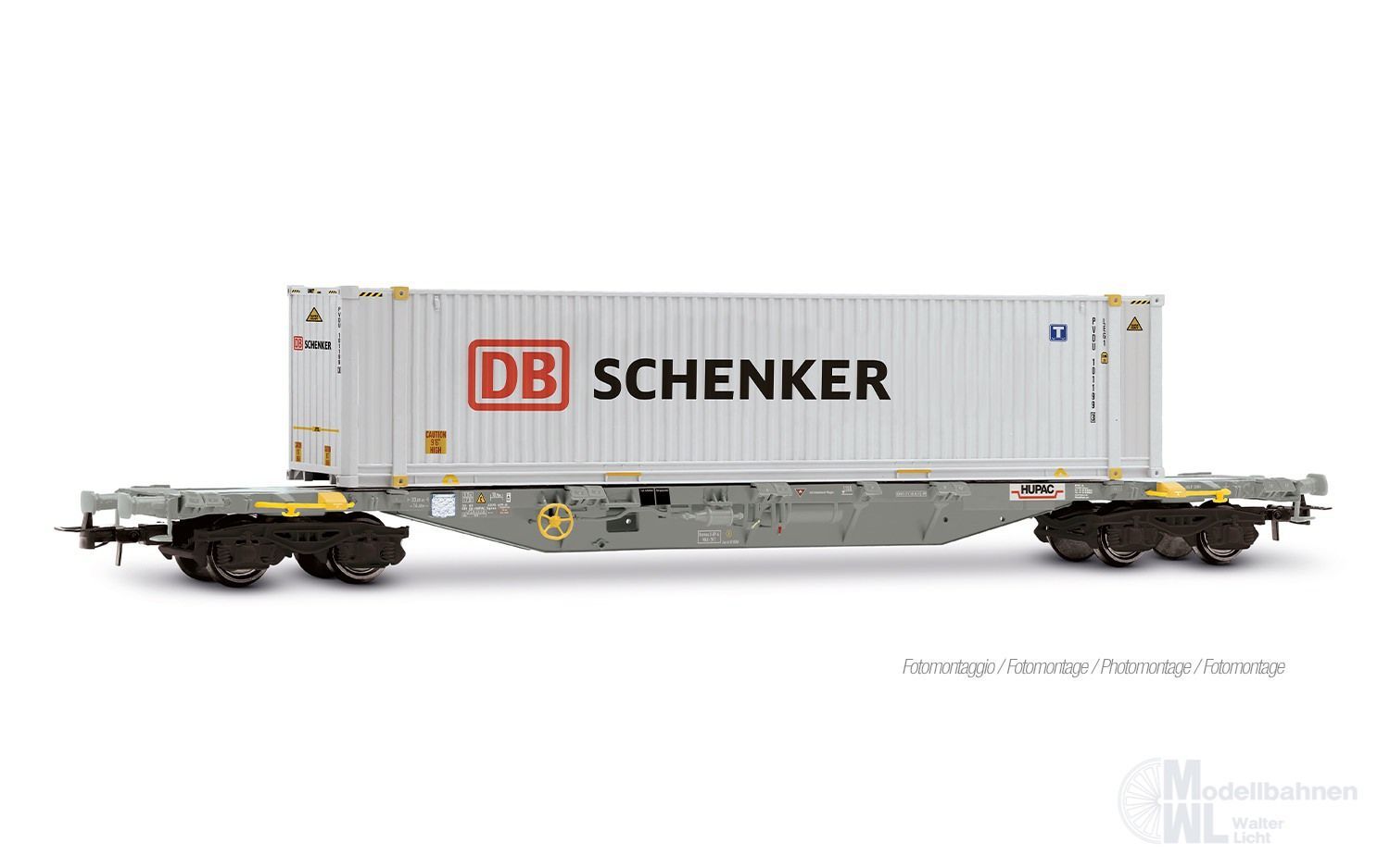 Rivarossi 6703 - Containertragwagen Ep.VI mit Container DB Schenker H0/GL