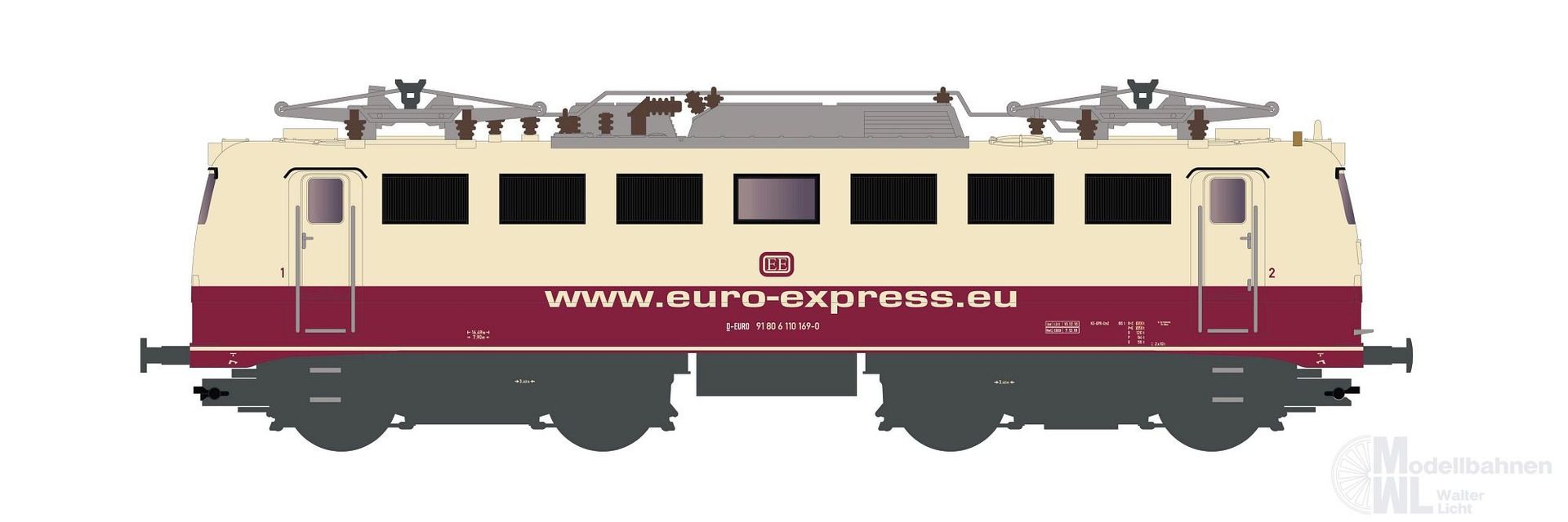Hobbytrain 28113S - E-Lok BR 110 Euro-Express Ep.VI N 1:160 Sound