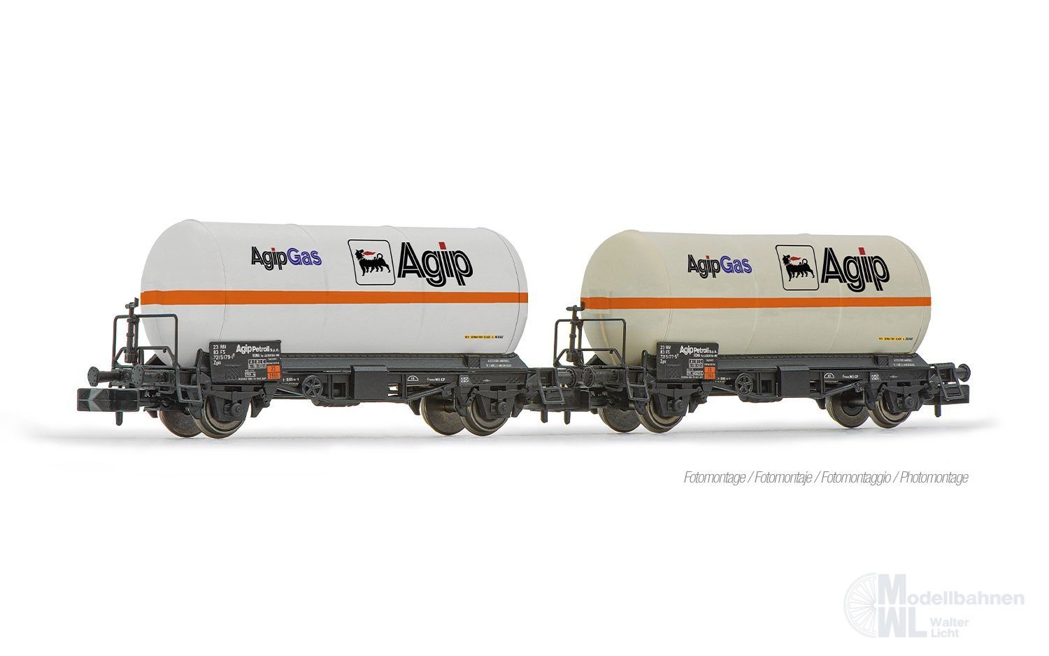 Arnold 6693 - Kesselwagen Set FS Ep.IV Agip Gas 2.tlg. N 1:160