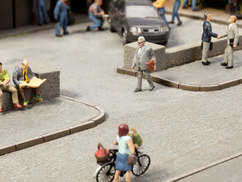 Noch 14219 - Bordsteinkanten 16 Stück H0 1:87