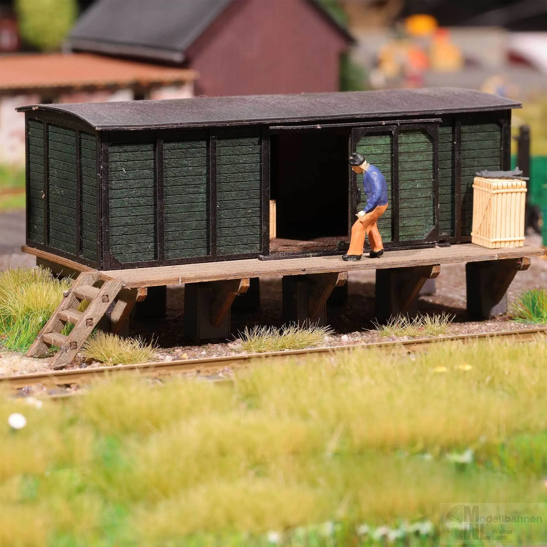 Busch 1963 - Behelfsschuppen / Rampe H0 1:87