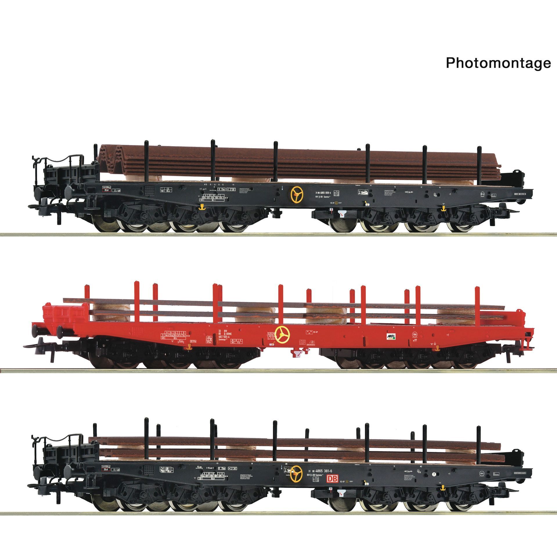 Roco 6600350 - Stahlzug Set OnRail/DB Ep.VI 3.tlg. Set 2 H0/GL