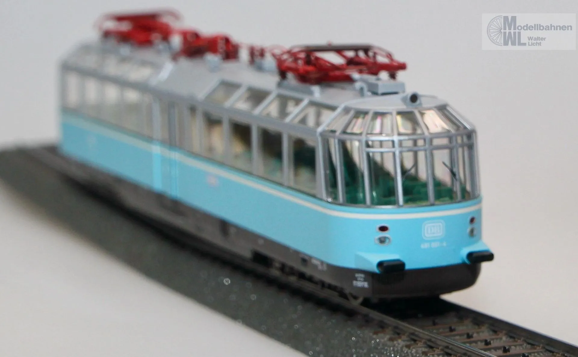Märklin 37580 - MÄRKLIN - Aussichtstriebwagen BR 491 DB Ep.IV hellblau H0/WS Sound mfx